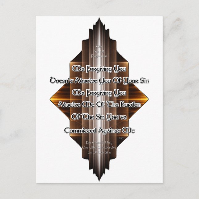 Verzeihungshandlung Postkarte (Vorderseite)