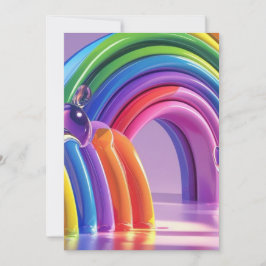 Verzerrte Regenbogen Einladung