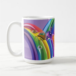 Verzerrte Regenbogen Kaffeetasse