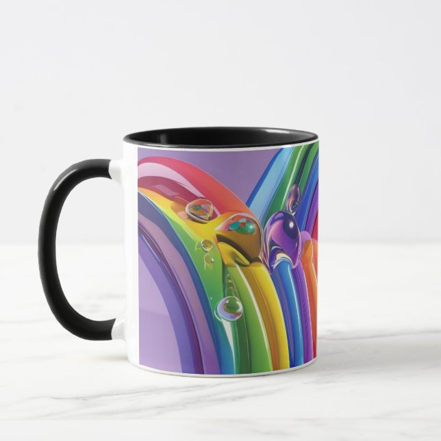 Verzerrte Regenbogen Tasse (Links)