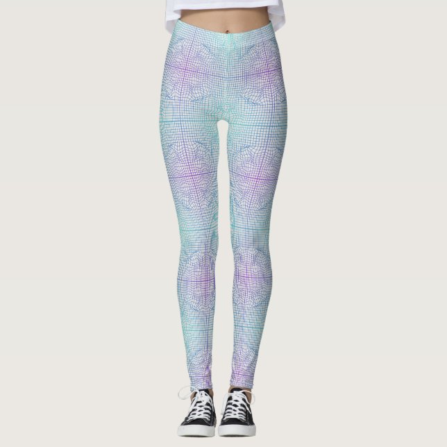 Verzerrter Rahmen 01.w Weißer BG Leggings (Vorderseite)