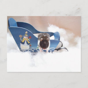 verzichten Sie auf Schlitten! Postkarte