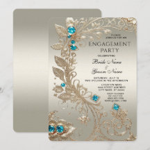 Verzieren Sie die Gold Blue Stone Verlobung