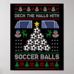 Verzieren Sie die Halle mit hässlichem Fußball-Wei Poster