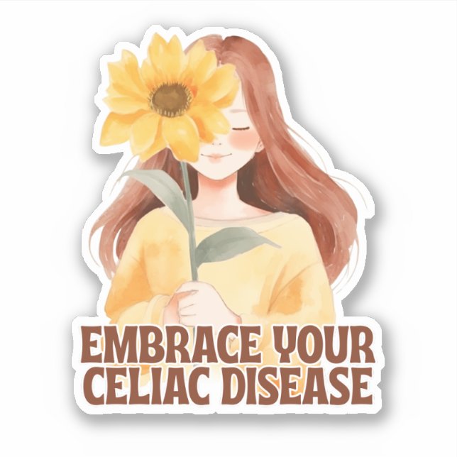 Verzieren Sie Ihre Celiac-Krankheit Sonnenblumen Aufkleber (Vorderseite)