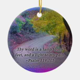 VERZIEREN Sie PSALM-119:105 Thy Wort-Lampe zu Keramikornament
