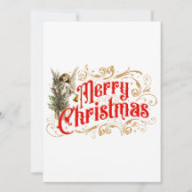 Verziert Angel-Merry Christmas-Retro