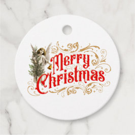 Verziert Angel-Merry Christmas-Retro Geschenkanhänger