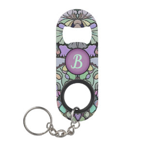Verziert Art Deco Muster Monogram Mini Flaschenöffner