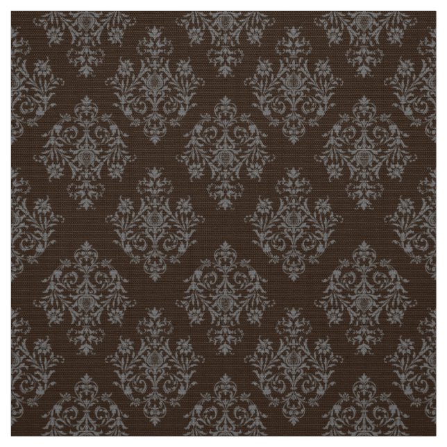 Verziert Barockbraun Damasmuster Stoff (Muster)