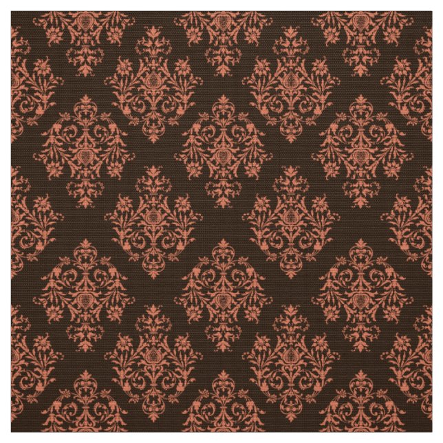 Verziert Barockbraun Damasmuster Stoff (Muster)