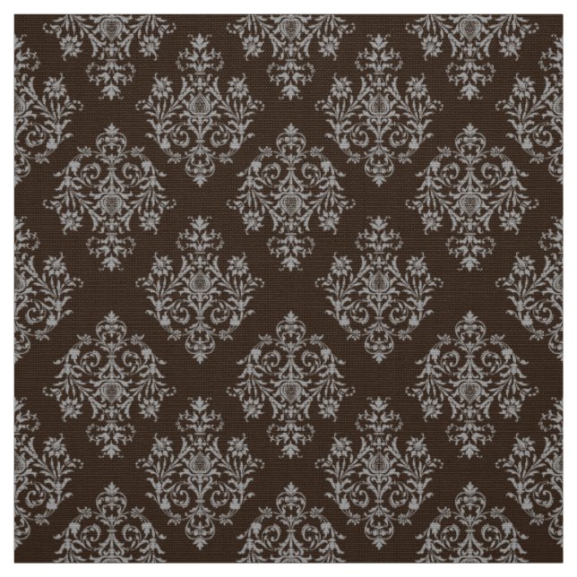 Verziert Barockbraun Damasmuster Stoff (Muster)