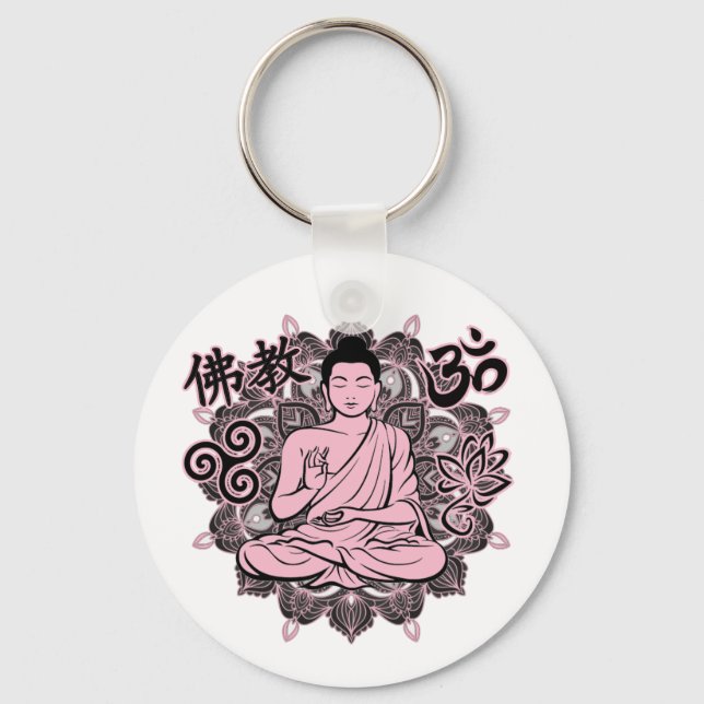 Verziert Buddha Schlüsselanhänger (Vorderseite)