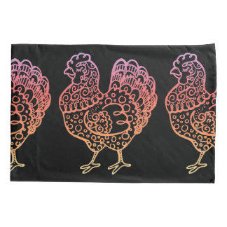Verziert Chicken Lineart Kissenbezug