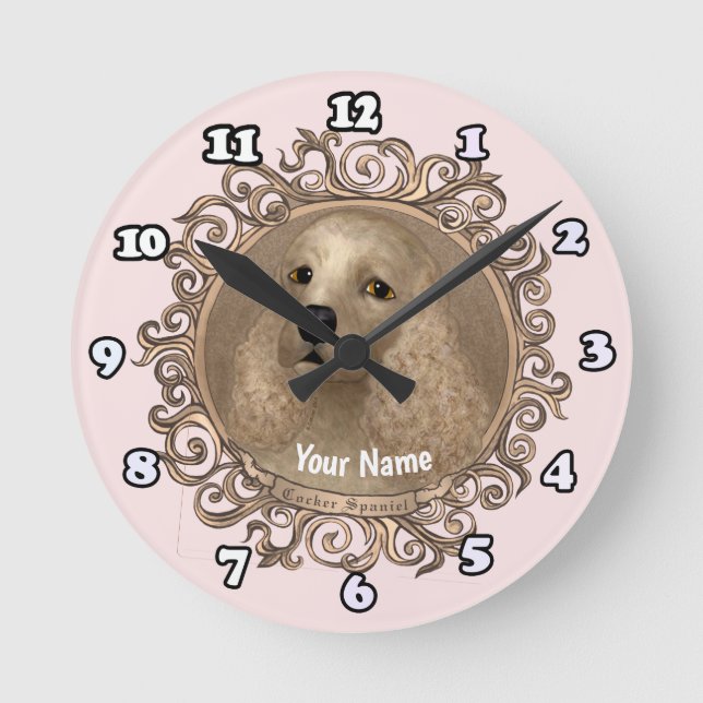 Verziert Cocker Spanisch Uhr (Vorderseite)