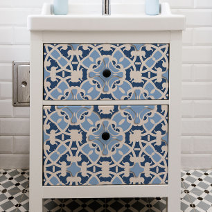 Verziert Damask Classic marokkanisches Blau und We Seidenpapier
