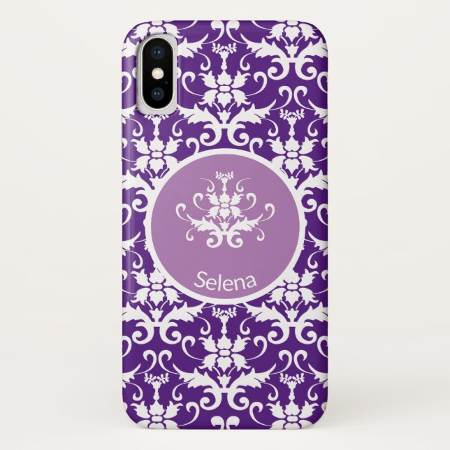 Verziert Damask Gemustert Case-Mate iPhone Hülle (Rückseite)