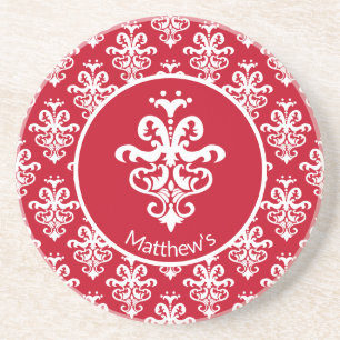 Verziert Damask Gemustert Getränkeuntersetzer