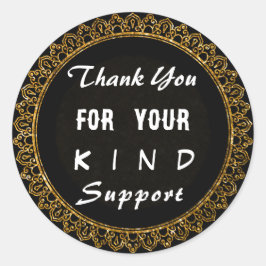 Verziert Gold Mandala Danke Stickers