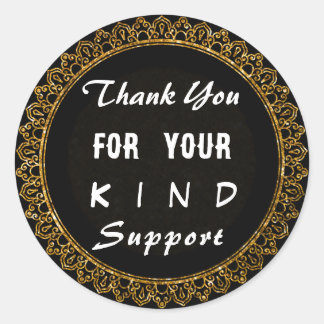 Verziert Gold Mandala Danke Stickers