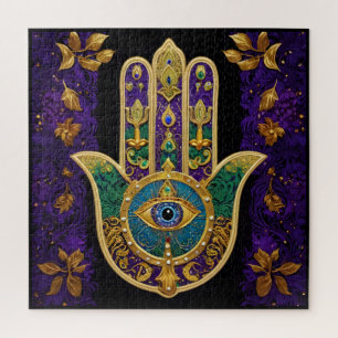 Verziert Gold Third Eye Hamsa