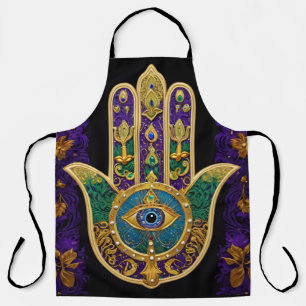 Verziert Gold Third Eye Hamsa Schürze