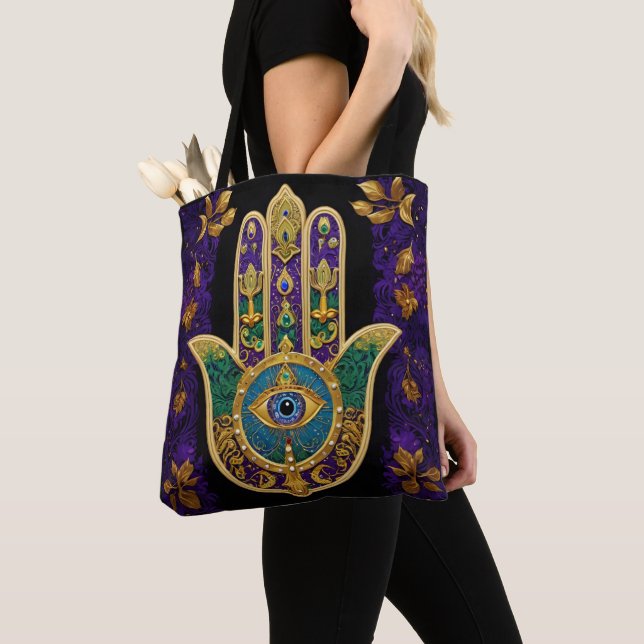 Verziert Gold Third Eye Hamsa Tasche (Von Nahem)