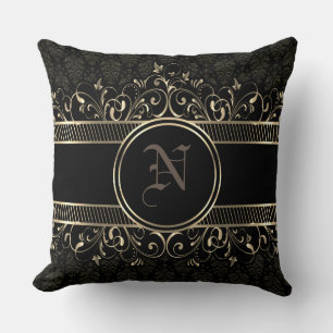 Verziert Gothic-Mit Monogramm Kissen
