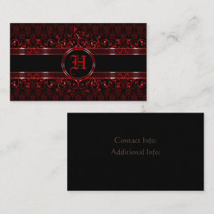 Verziert-Gothic-Mit Monogramm Visitenkarte