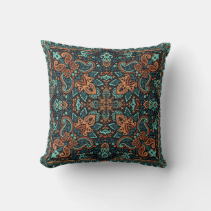 Verziert Paisley Bandana: Seide Neck. Kissen