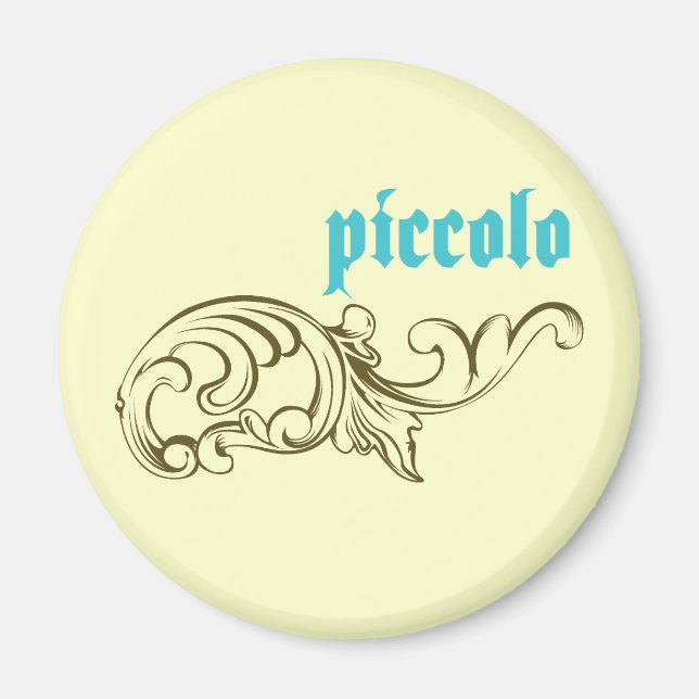 Verziert Piccolo Magnet (Vorne)