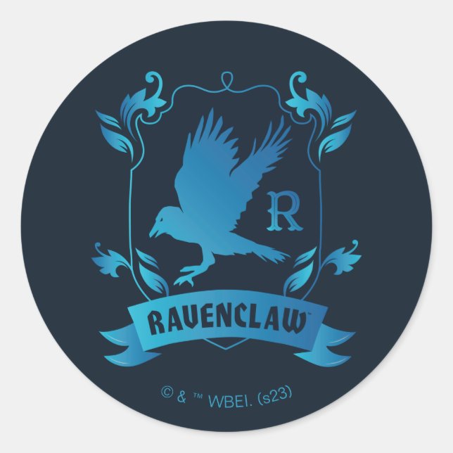 Verziert RAVENCLAW™ House Wappen Runder Aufkleber (Vorderseite)