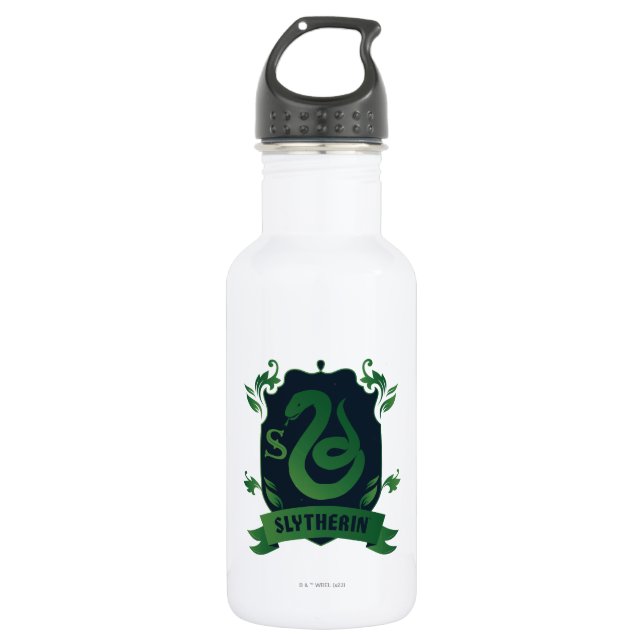 Verziert SLYTHERIN™-Wappen Edelstahlflasche (Vorderseite)