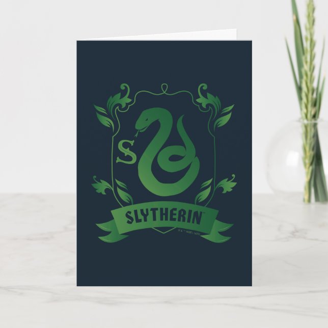 Verziert SLYTHERIN™-Wappen Karte (Vorderseite)