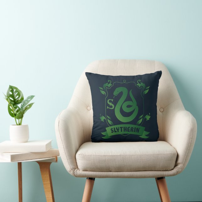 Verziert SLYTHERIN™-Wappen Kissen (Stuhl )