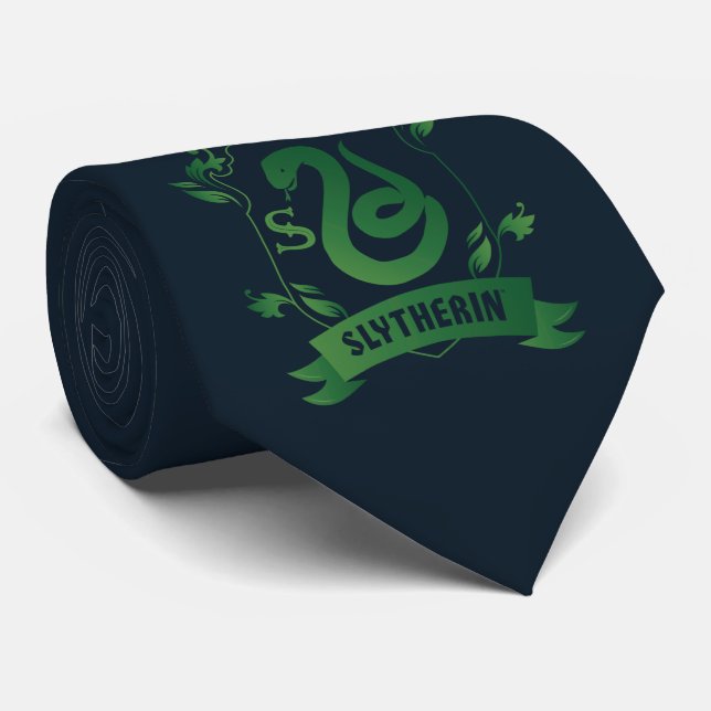Verziert SLYTHERIN™-Wappen Krawatte (Gerollt)