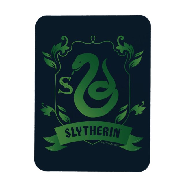 Verziert SLYTHERIN™-Wappen Magnet (Vertikal)
