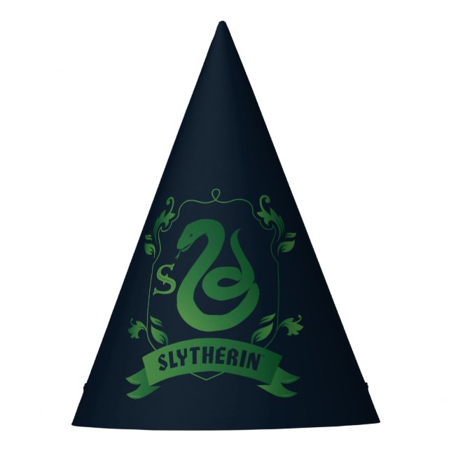 Verziert SLYTHERIN™-Wappen Partyhütchen (Vorderseite)