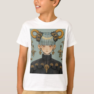 Verziert Steampunk Fantasy Anime Girl T-Shirt