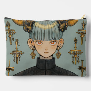 Verziert Steampunk Fantasy Anime Girl Zubehörtasche