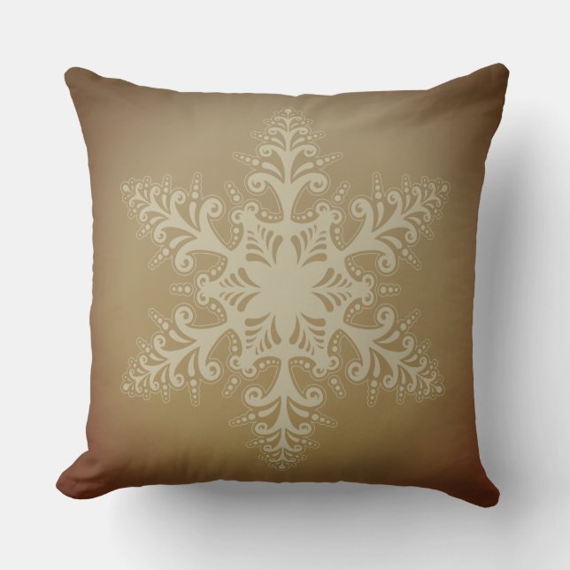 Verziert Stilvoll Snowflake Classic Weihnachten Kissen (Vorderseite)