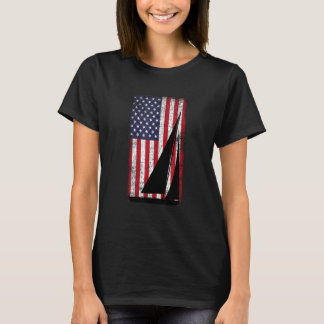 Verzierte amerikanische Flagge Segeln T-Shirt