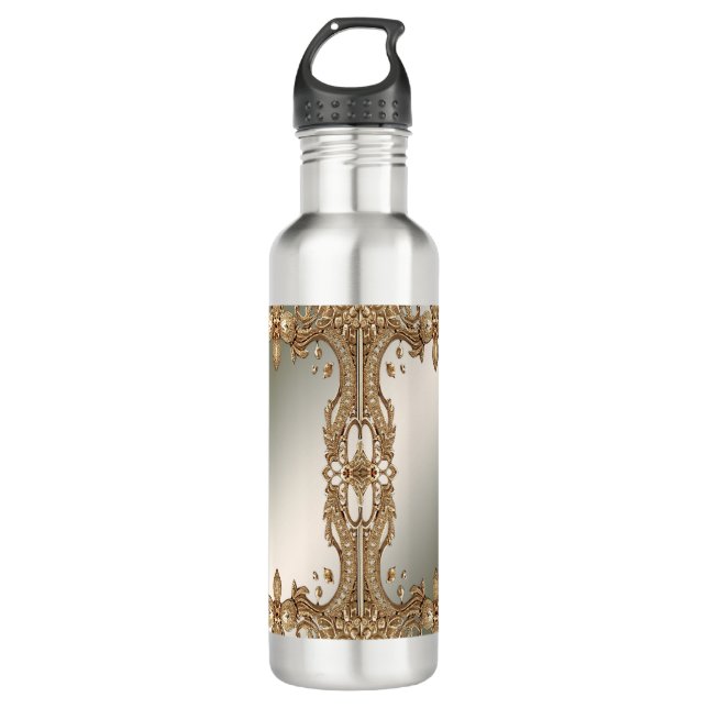 Verzierte Bilderflasche Edelstahlflasche (Vorderseite)
