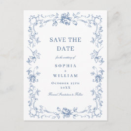 Verzierte Blumenhochzeit der Renaissance speichern Postkarte