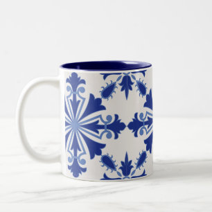 Verzierte Blüte Zweifarbige Tasse