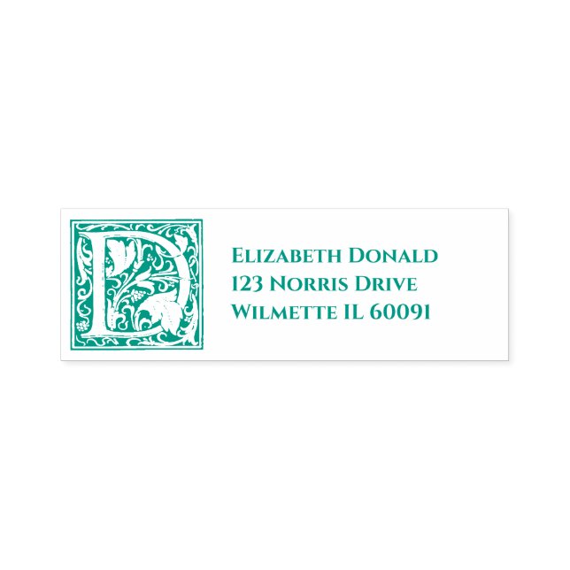 Verzierte Briefmarke der ersten D-Selbstfarbigkeit Permastempel (Design)
