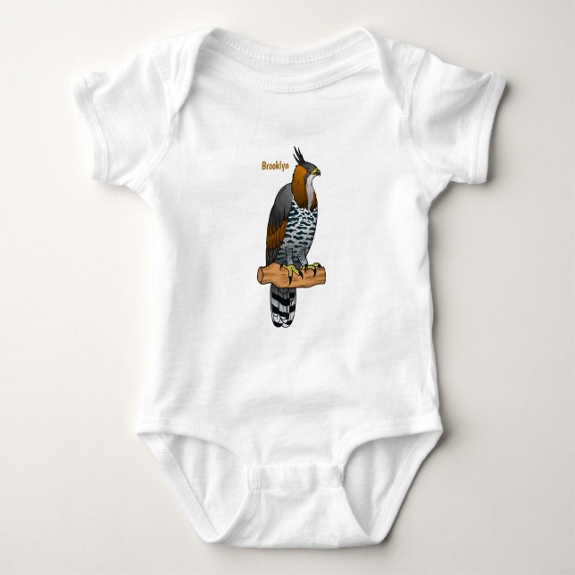 Verzierte Darstellung des Cartoon von Adlervögeln Baby Strampler (Vorderseite)