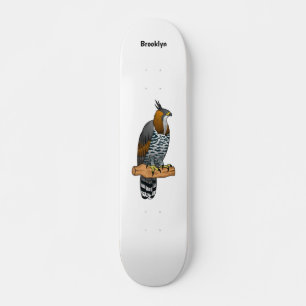 Verzierte Darstellung des Cartoon von Adlervögeln Skateboard