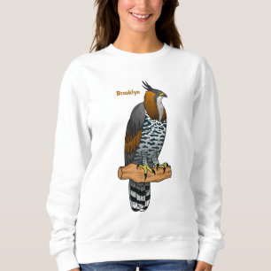 Verzierte Darstellung des Cartoon von Adlervögeln Sweatshirt