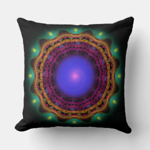 Verzierte farbenfrohe Mandala Kissen